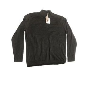 Smartwool Men Sparwood Half Zip Long Sleeve Sweater Charcoal Heather Large New